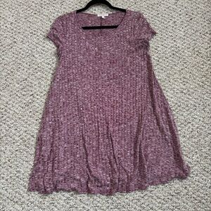 Pink T-Shirt Short Sleeve Dress, Size Medium